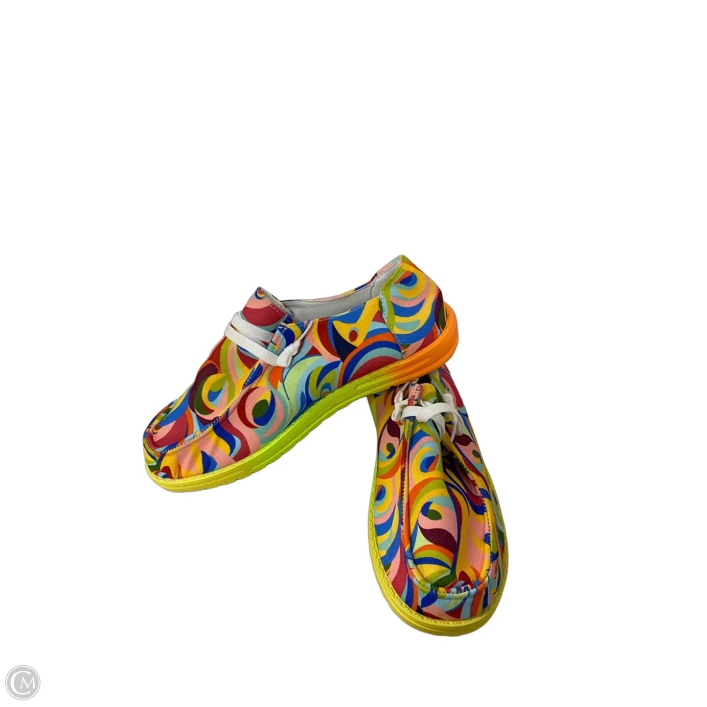 Shoes Sneakers By Clothes Mentor In Rainbow Print, Size: 9.5