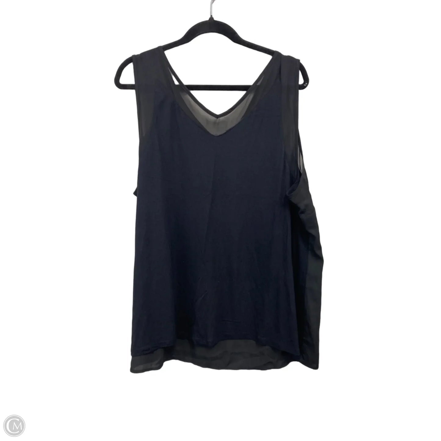 Top Sleeveless By Inc In Black, Size: 3x