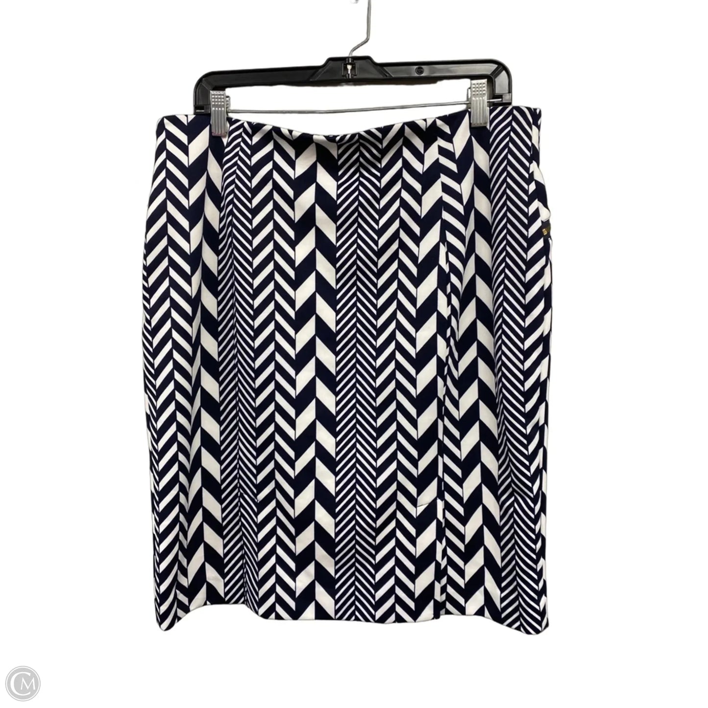 Skirt Midi By Michael By Michael Kors In Blue & White, Size: 14