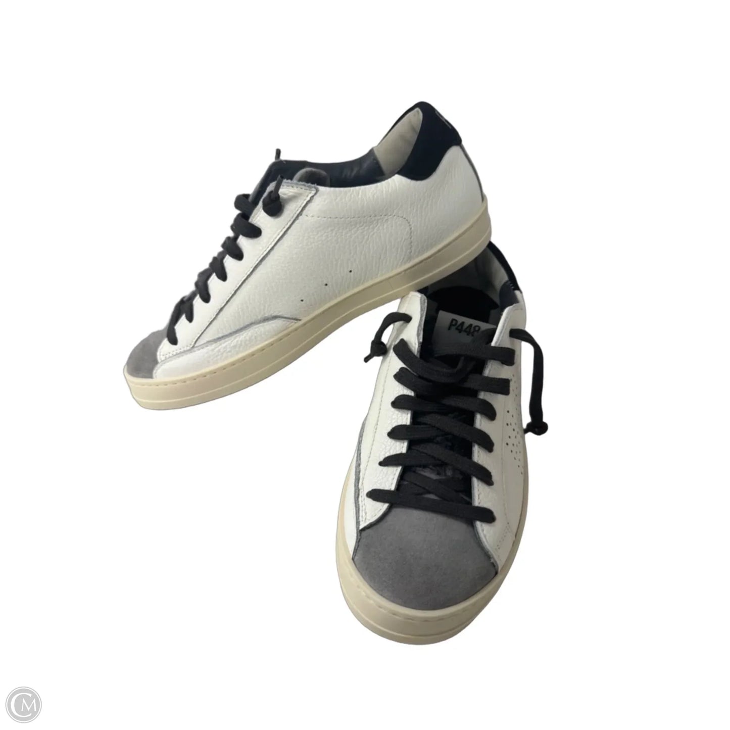 Shoes Sneakers By P448 In Cream & Grey, Size: 6.5