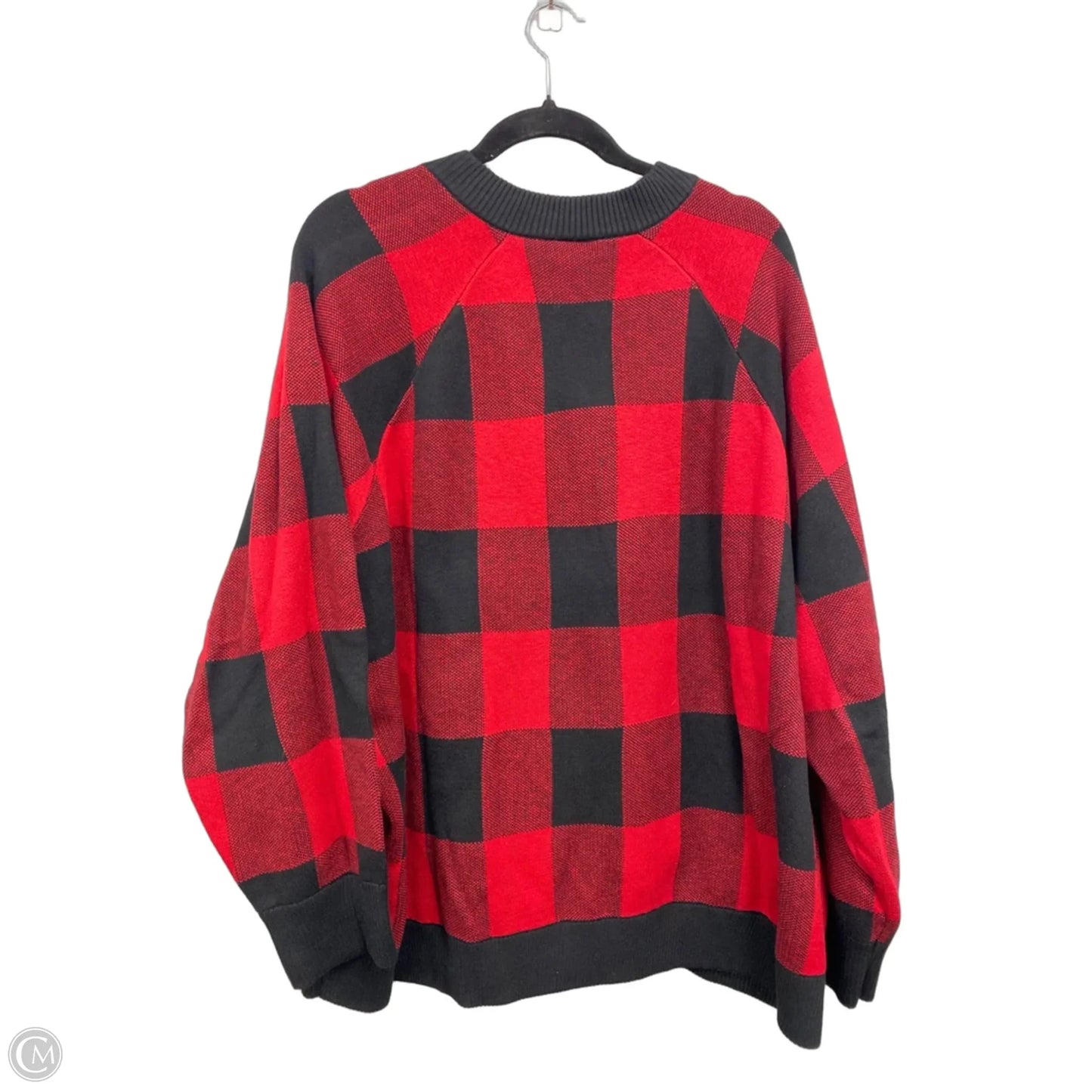 Sweater By Torrid In Black & Red, Size: 4x