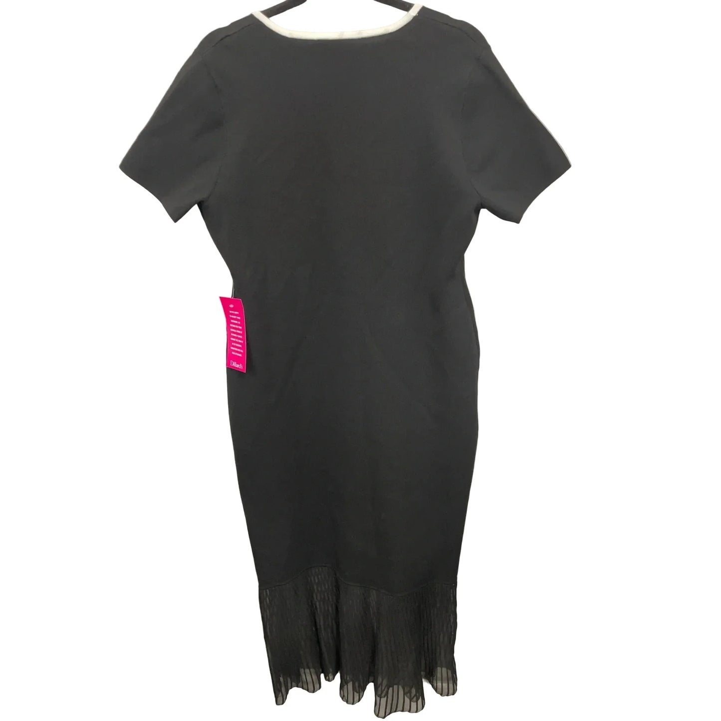 Dress Casual Maxi By Donna Karan In Black & White, Size: L