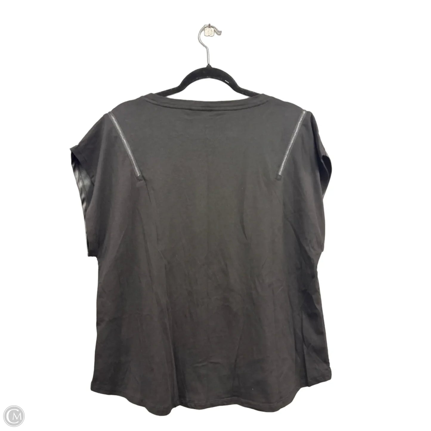Top Short Sleeve By Dkny In Black, Size: Xl