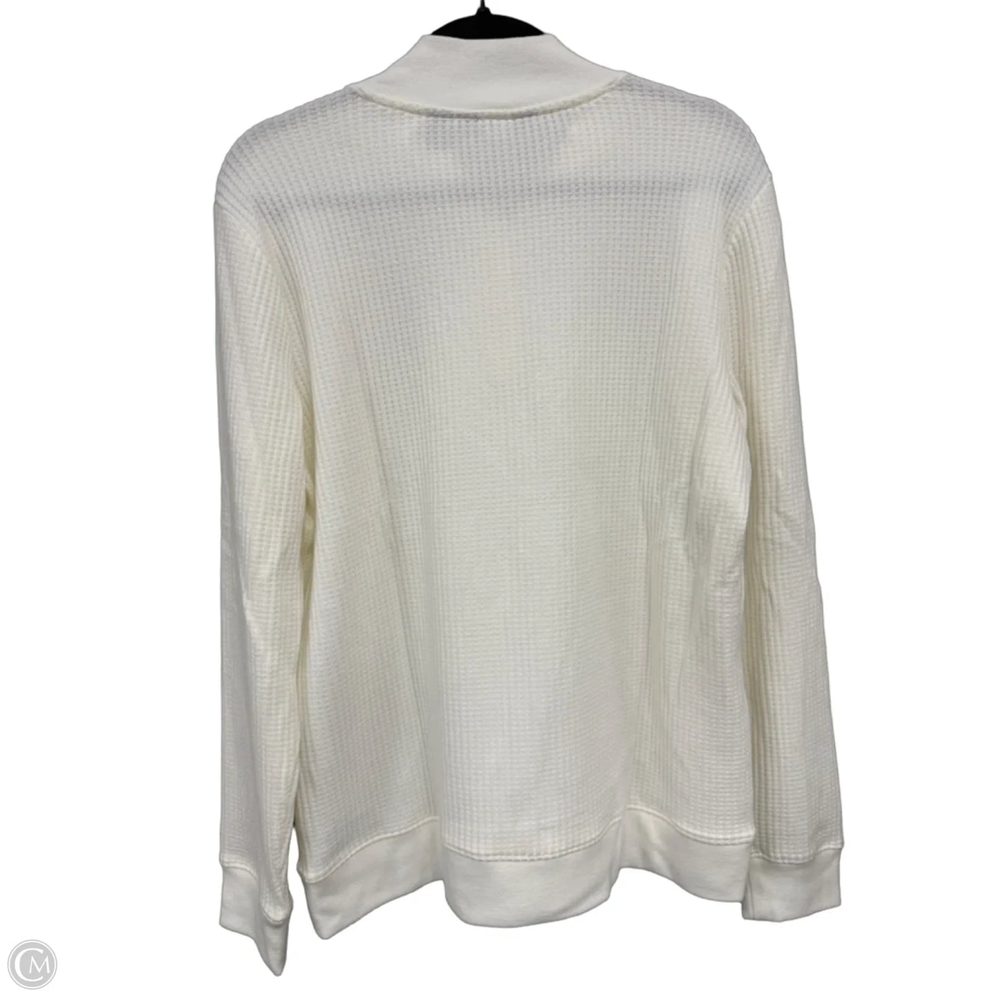 Top Long Sleeve By Lands End In Cream, Size: M
