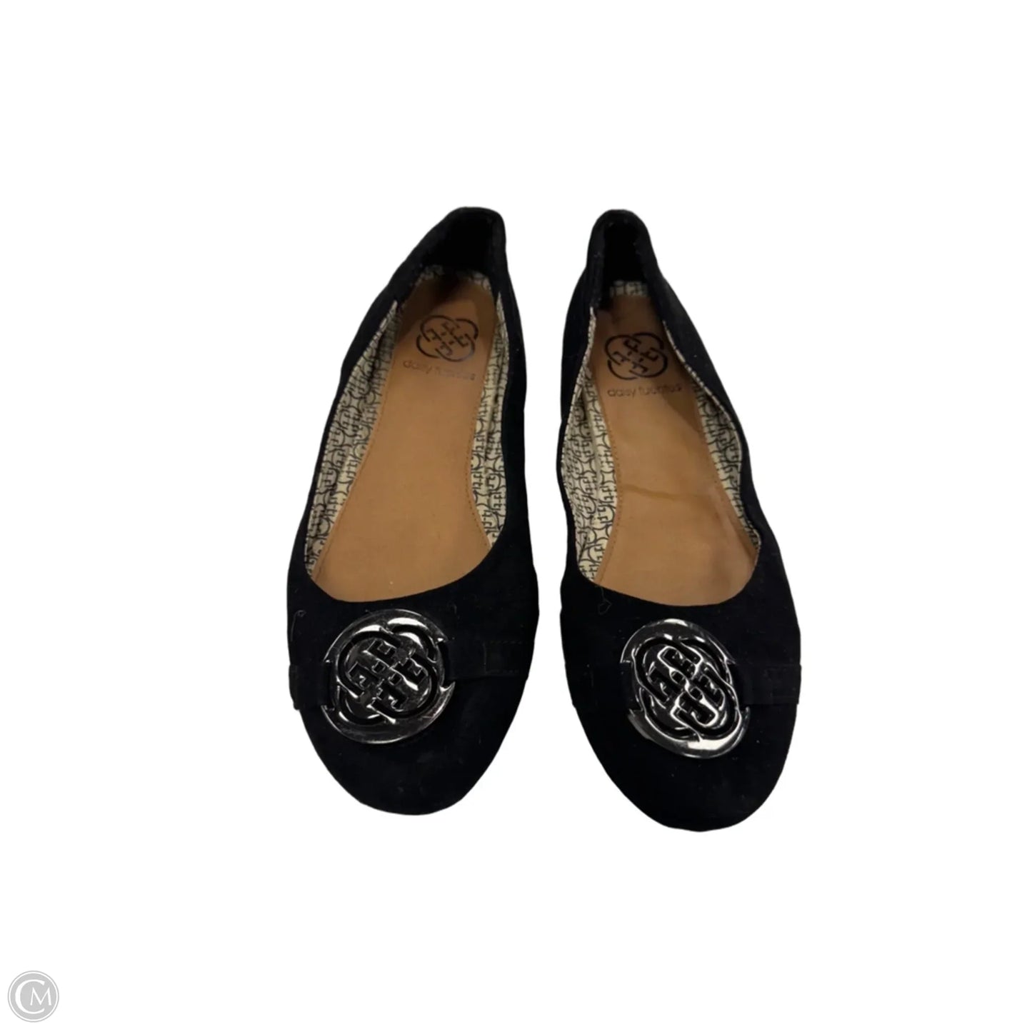 Shoes Flats By Daisy Fuentes In Black & Silver, Size: 7.5