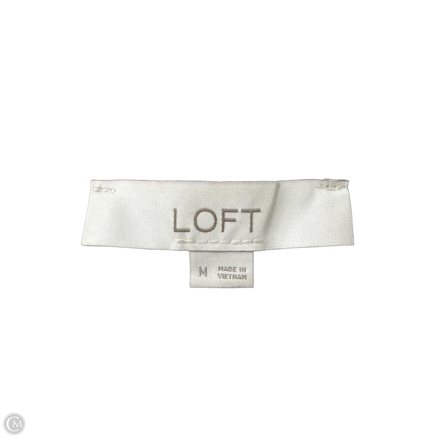 Dress Casual Midi By Loft In Black & Pink, Size: M