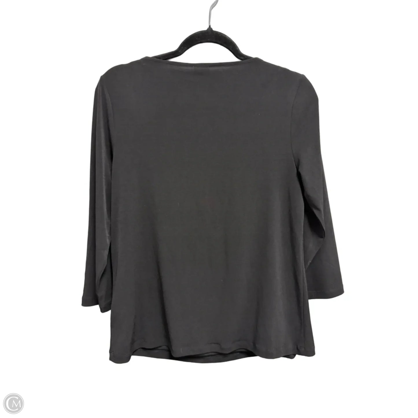 Top Long Sleeve By Anne Klein In Black, Size: M