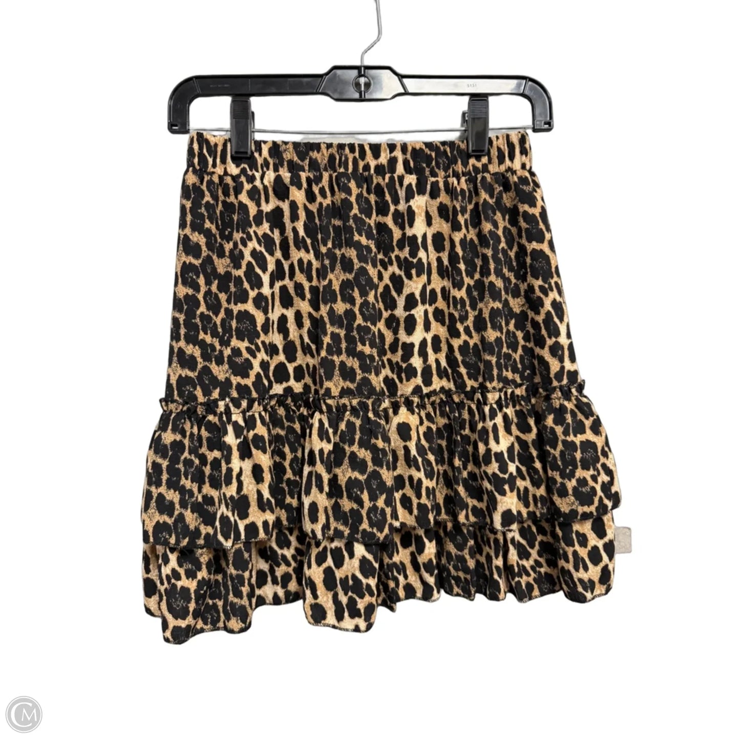 Skirt Mini & Short By Clothes Mentor In Black & Tan, Size: M