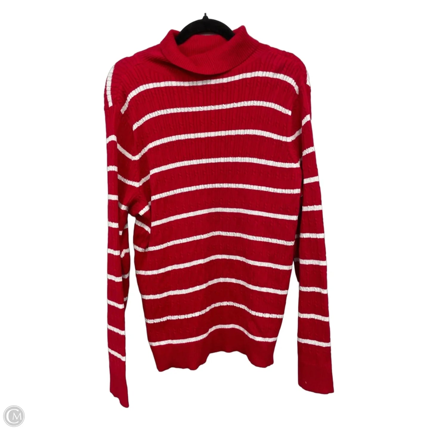 Sweater By Kim Rogers In Red & White, Size: Xl