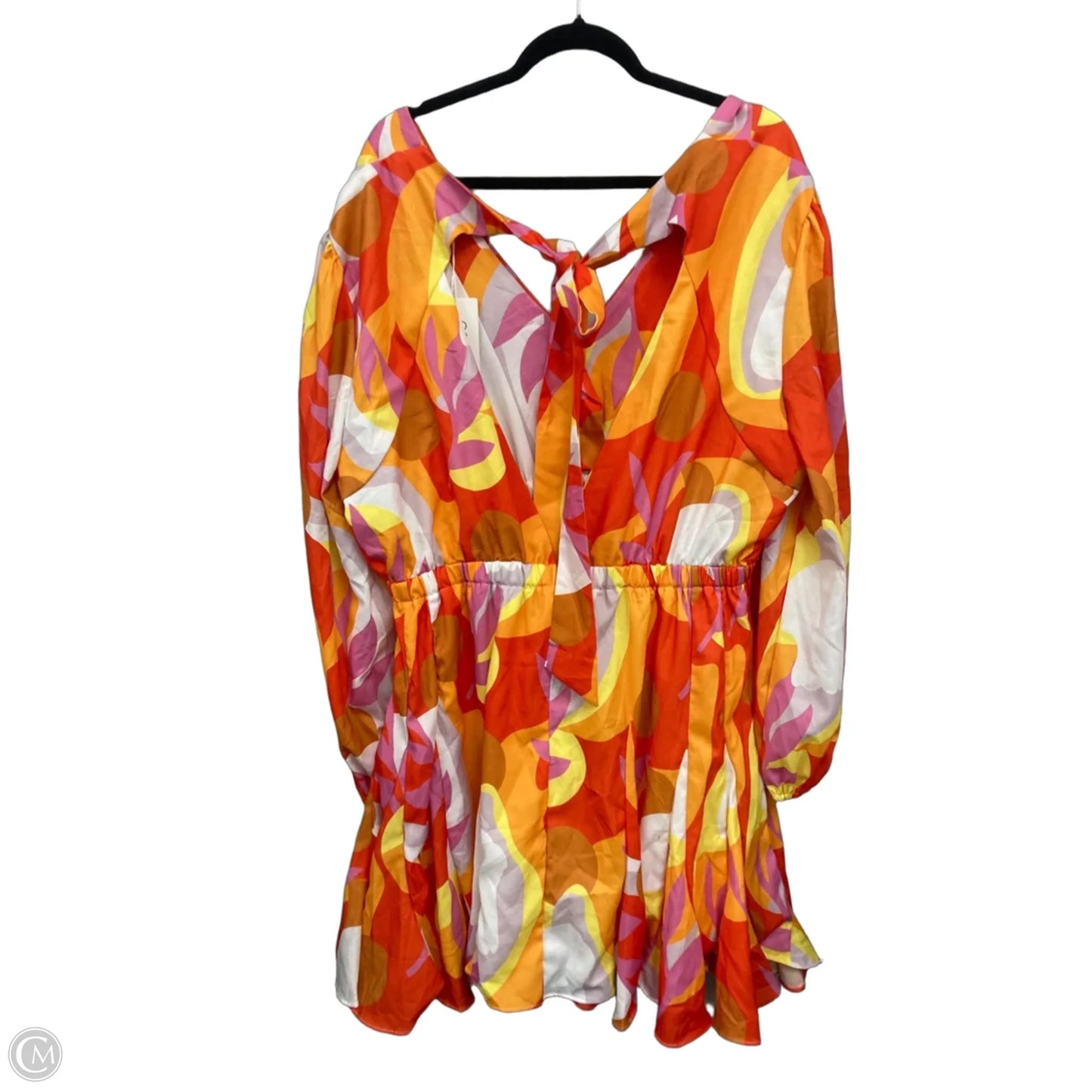 Dress Casual Short By Clothes Mentor In Orange & Yellow, Size: 4x
