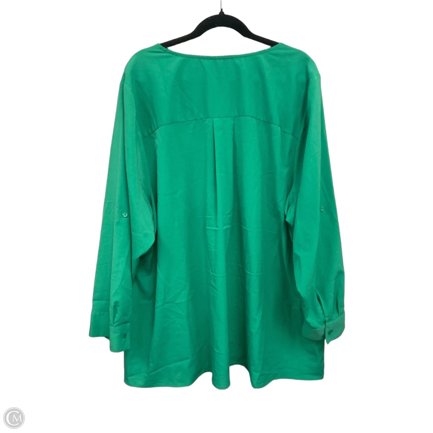 Blouse Long Sleeve By Lane Bryant In Green, Size: 4x
