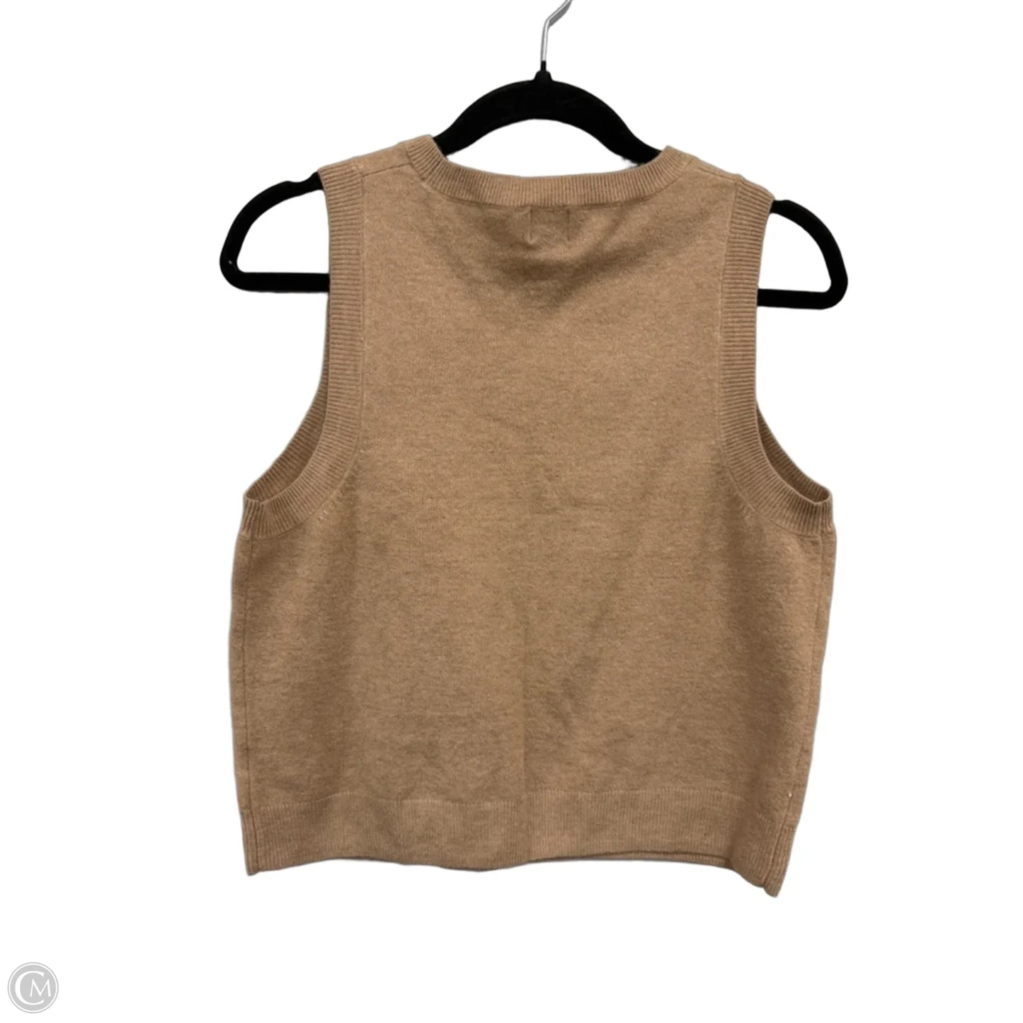 Sweater Short Sleeve By A New Day In Tan, Size: L