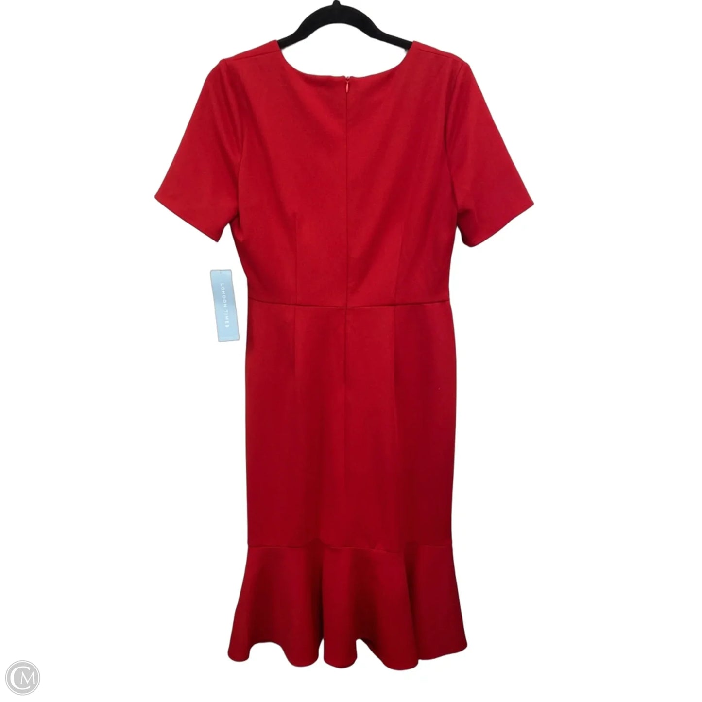 Dress Casual Midi By London Times In Red, Size: 8