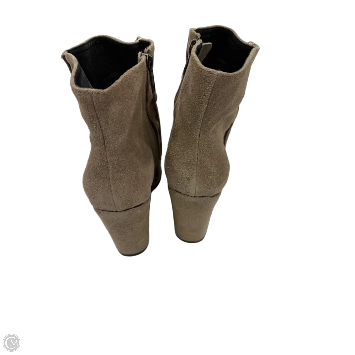 Boots Ankle Heels By Clothes Mentor In Tan, Size: 7.5