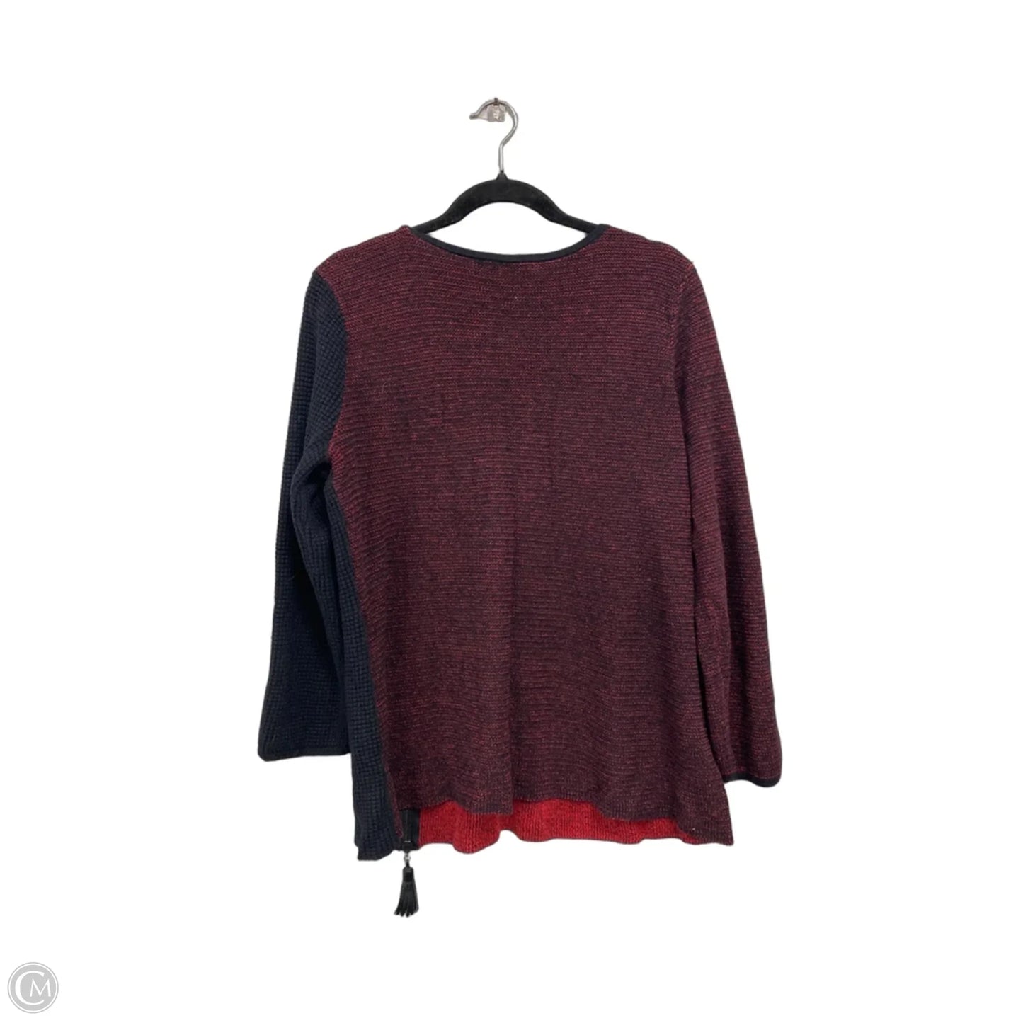 Sweater By Nic + Zoe In Black & Red, Size: Xl