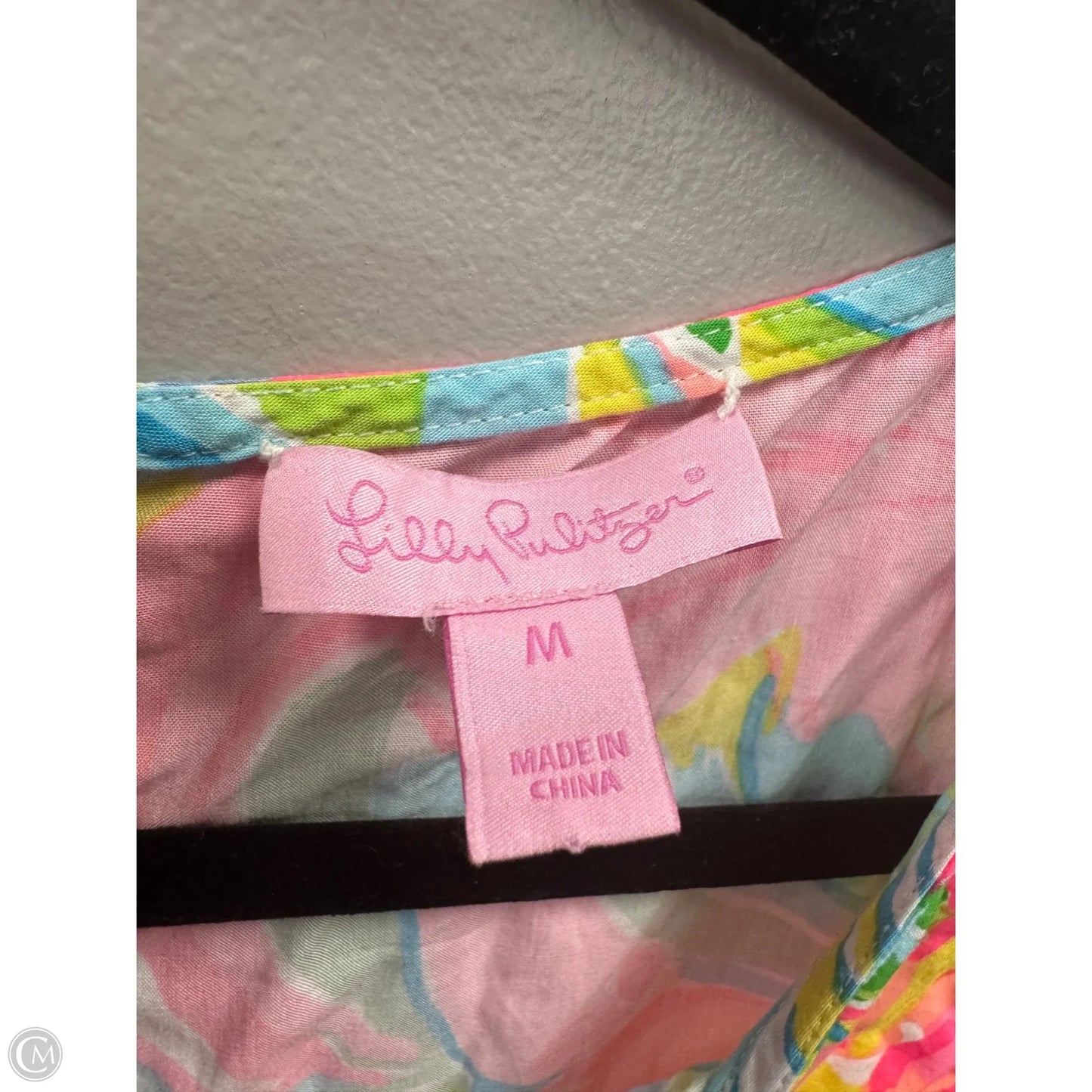 Dress Designer By Lilly Pulitzer In Green & Pink, Size: 8