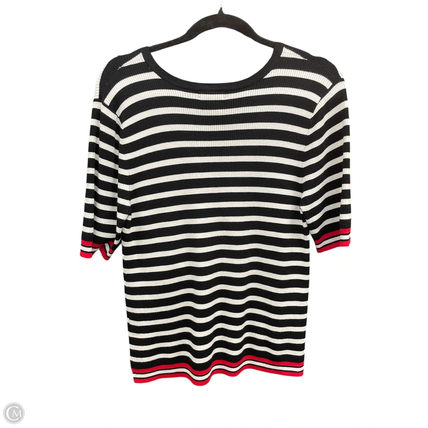 Sweater Short Sleeve By Clothes Mentor In Striped Pattern, Size: Xl