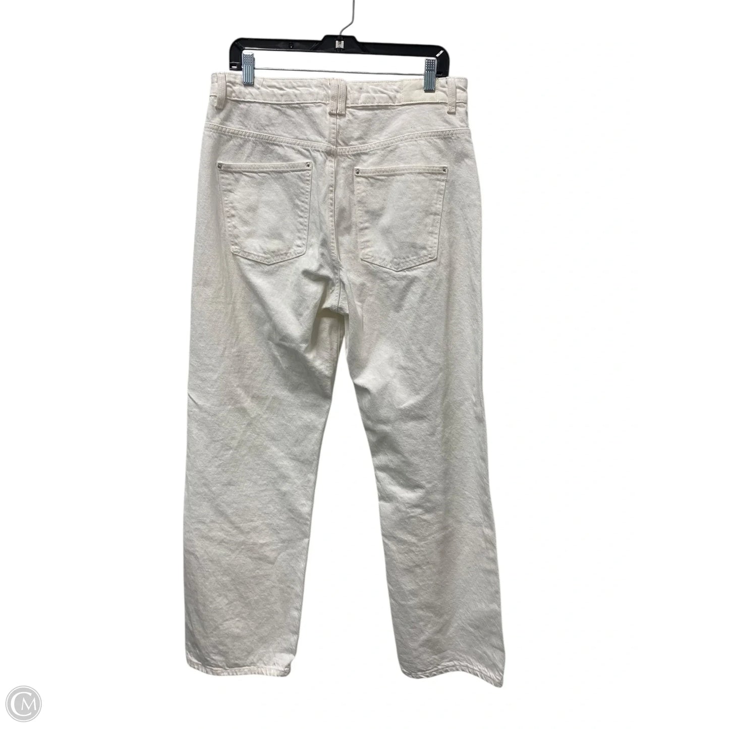 Jeans Wide Leg By Zara In Cream, Size: 12