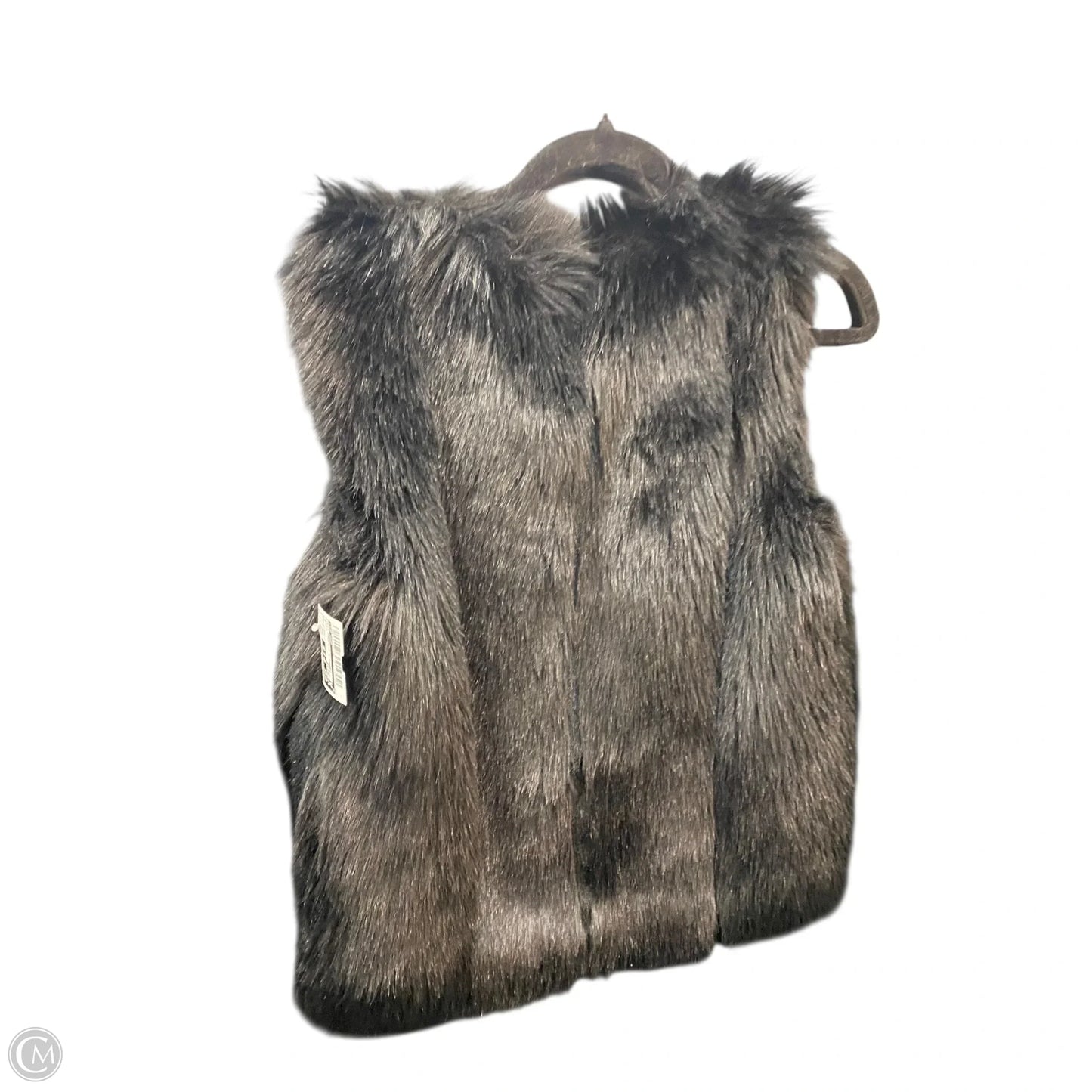 Vest Faux Fur & Sherpa By Top Shop In Black, Size: 4