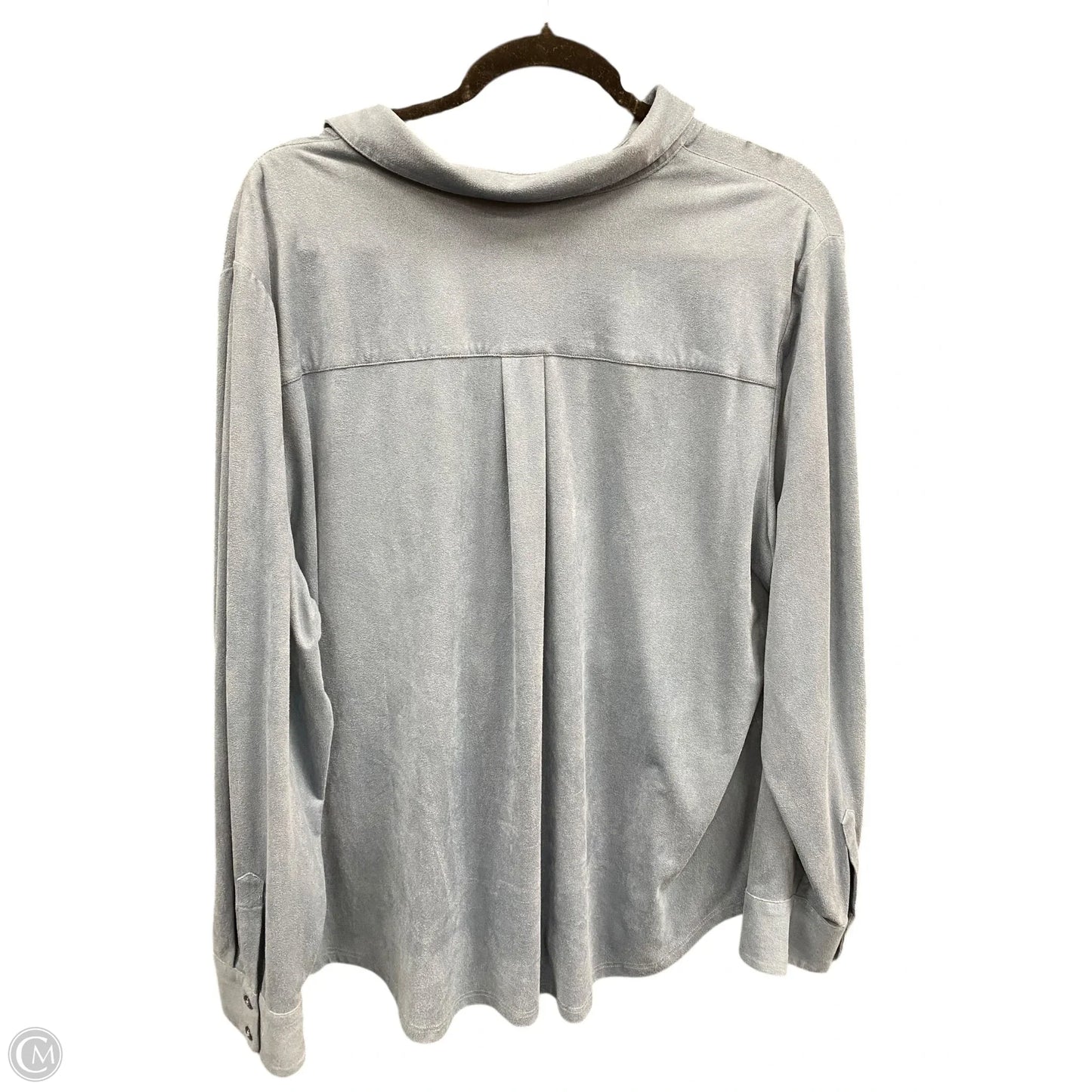 Blouse Long Sleeve By Chip And Pepper In Blue, Size: Xl