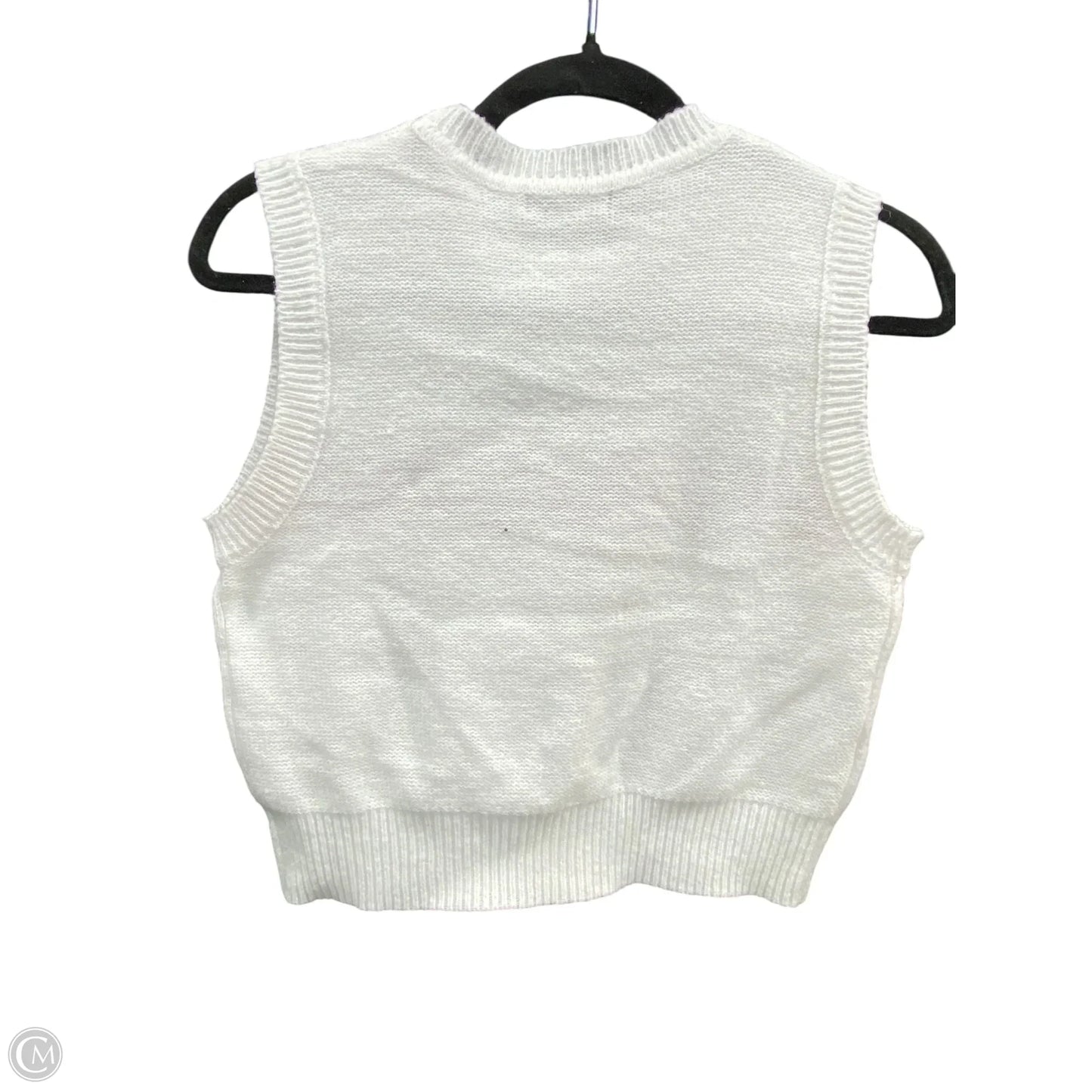 Vest Sweater By Shein In Red & White, Size: M