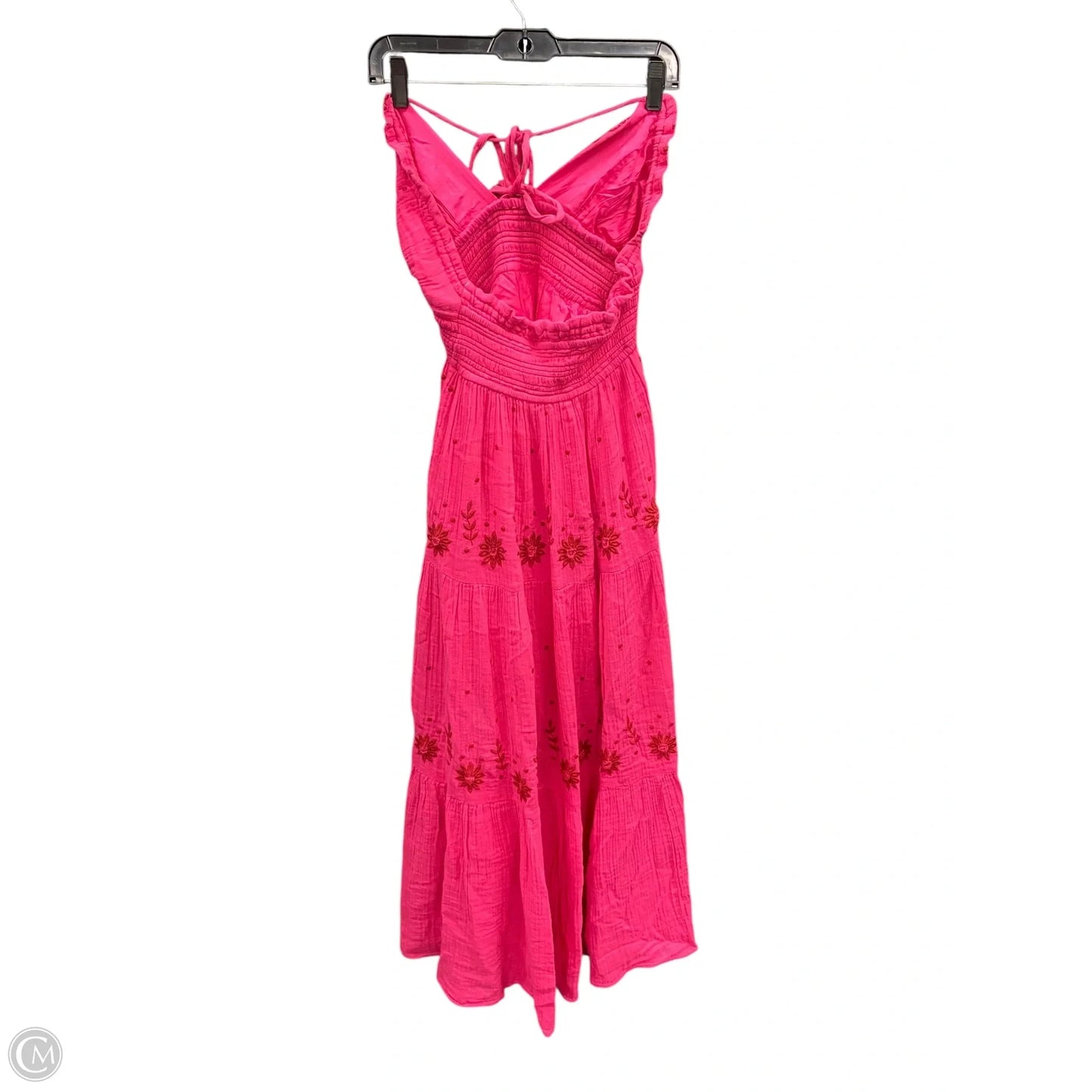 Dress Casual Midi By Free People In Pink & Red, Size: Xs