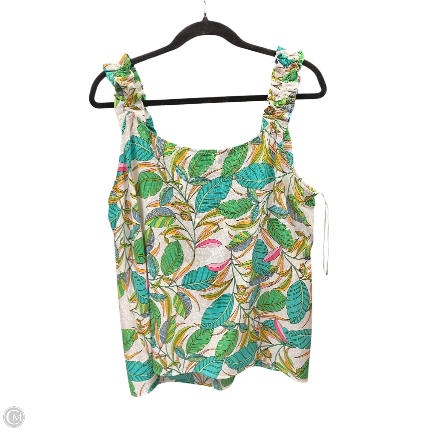 Top Sleeveless By Rose And Olive In Tropical Print, Size: 1x