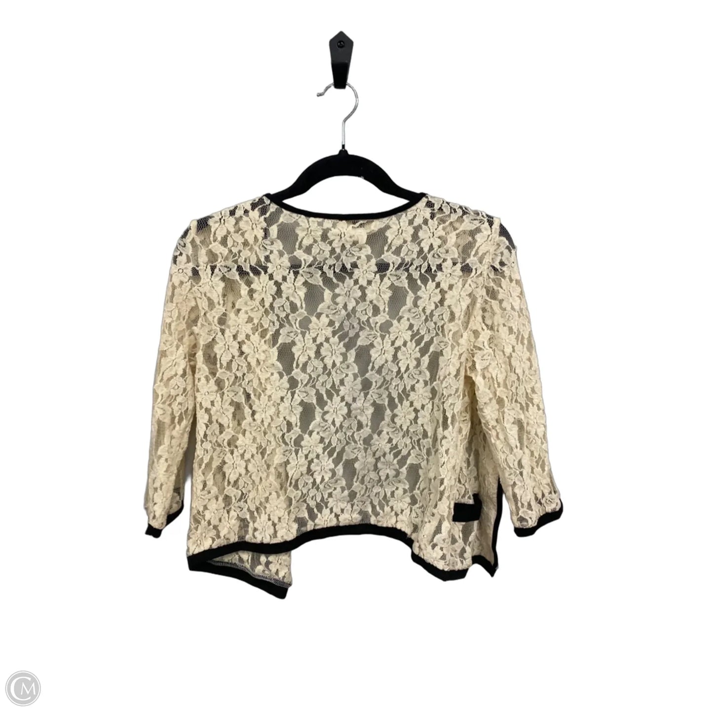 Cardigan By Issi In Black & Cream, Size: S