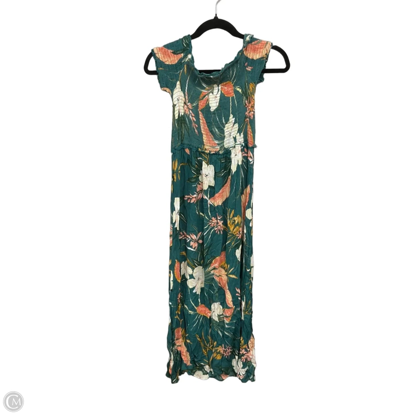 Dress Casual Maxi By Patrons Of Peace In Green & Orange, Size: S