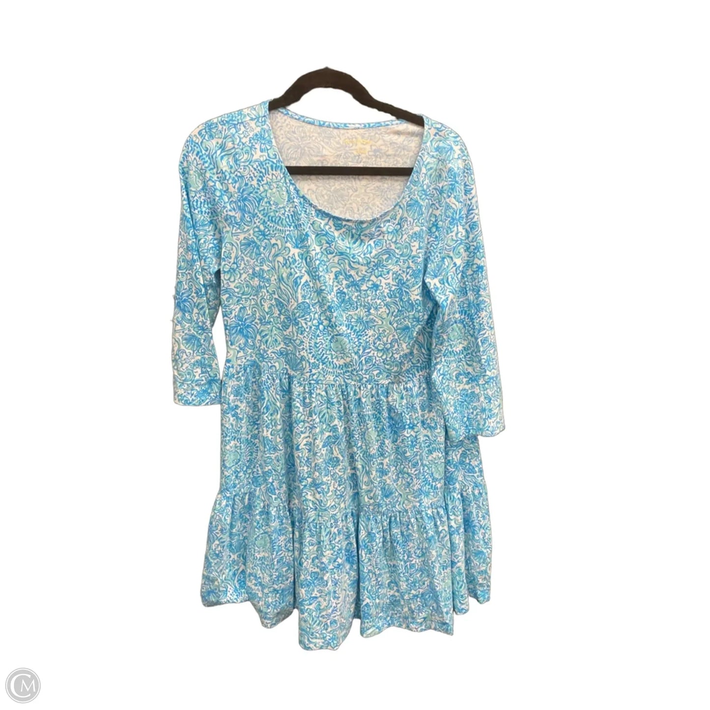 Dress Designer By Lilly Pulitzer In Blue & White, Size: M