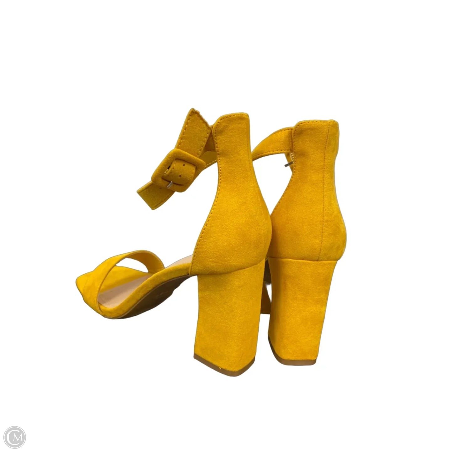 Shoes Heels Block By Bamboo In Yellow, Size: 10