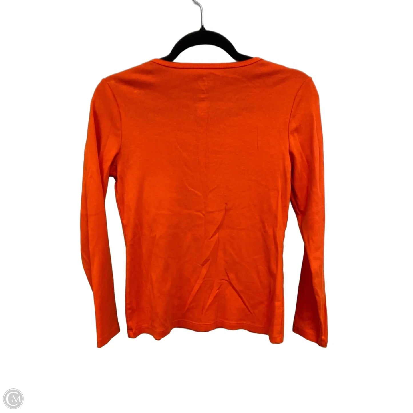 Top Long Sleeve Basic By St Johns Bay In Orange, Size: S