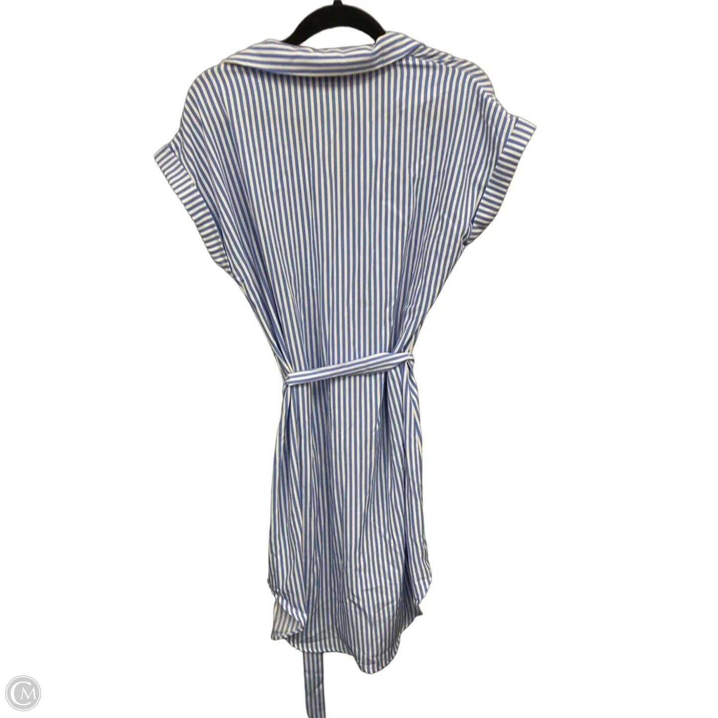 Dress Casual Midi By Emery Rose In Blue & White, Size: M