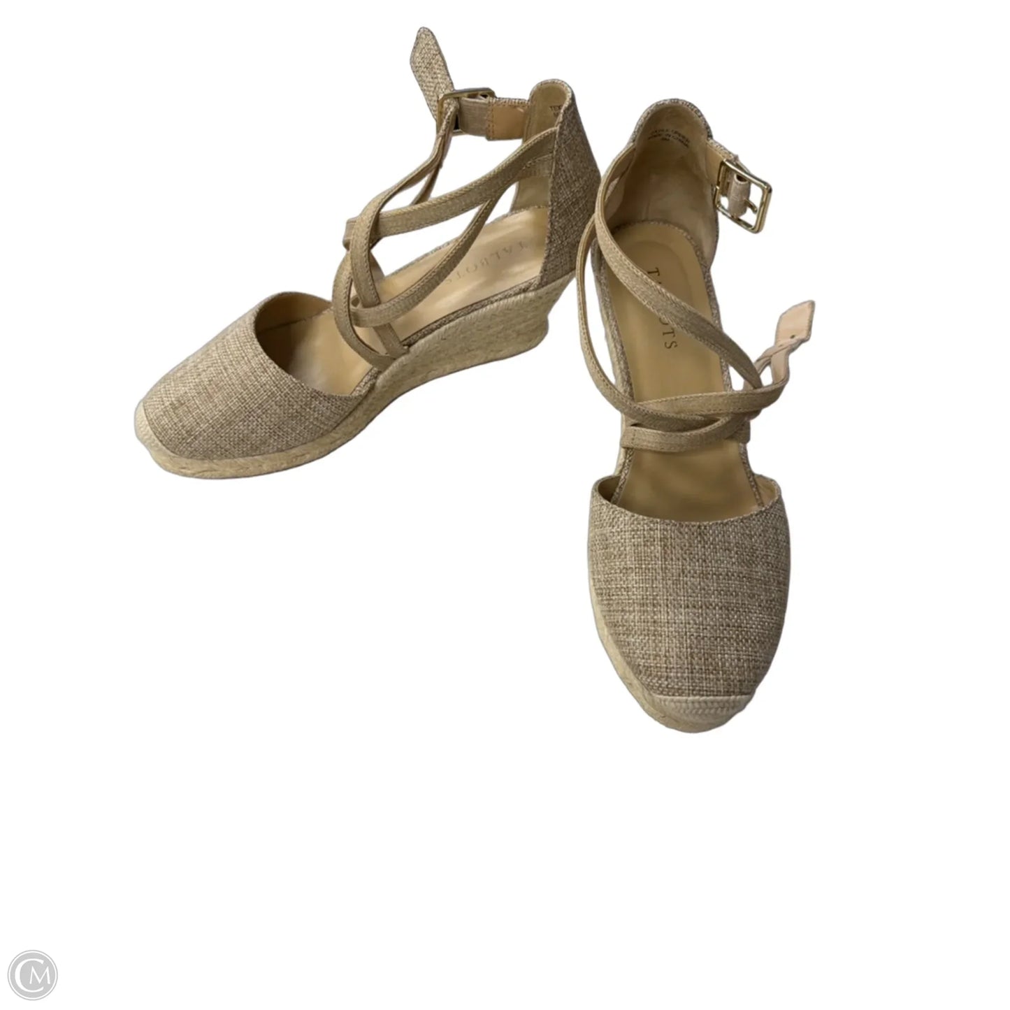 Shoes Heels Wedge By Talbots In Cream, Size: 9
