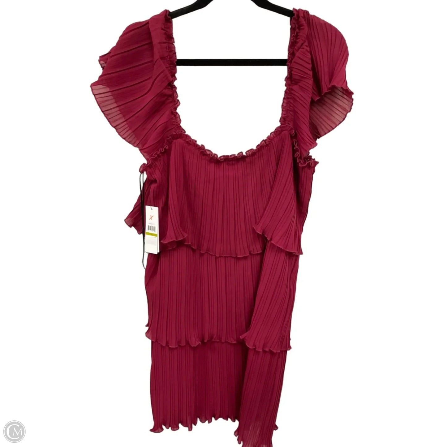 Dress Casual Short By Dkny In Maroon, Size: 14