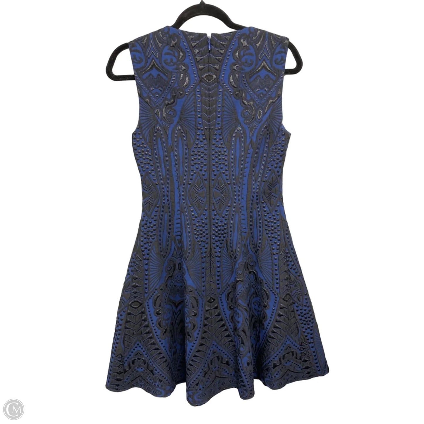 Dress Casual Short By Bcbgmaxazria In Black & Blue, Size: 6