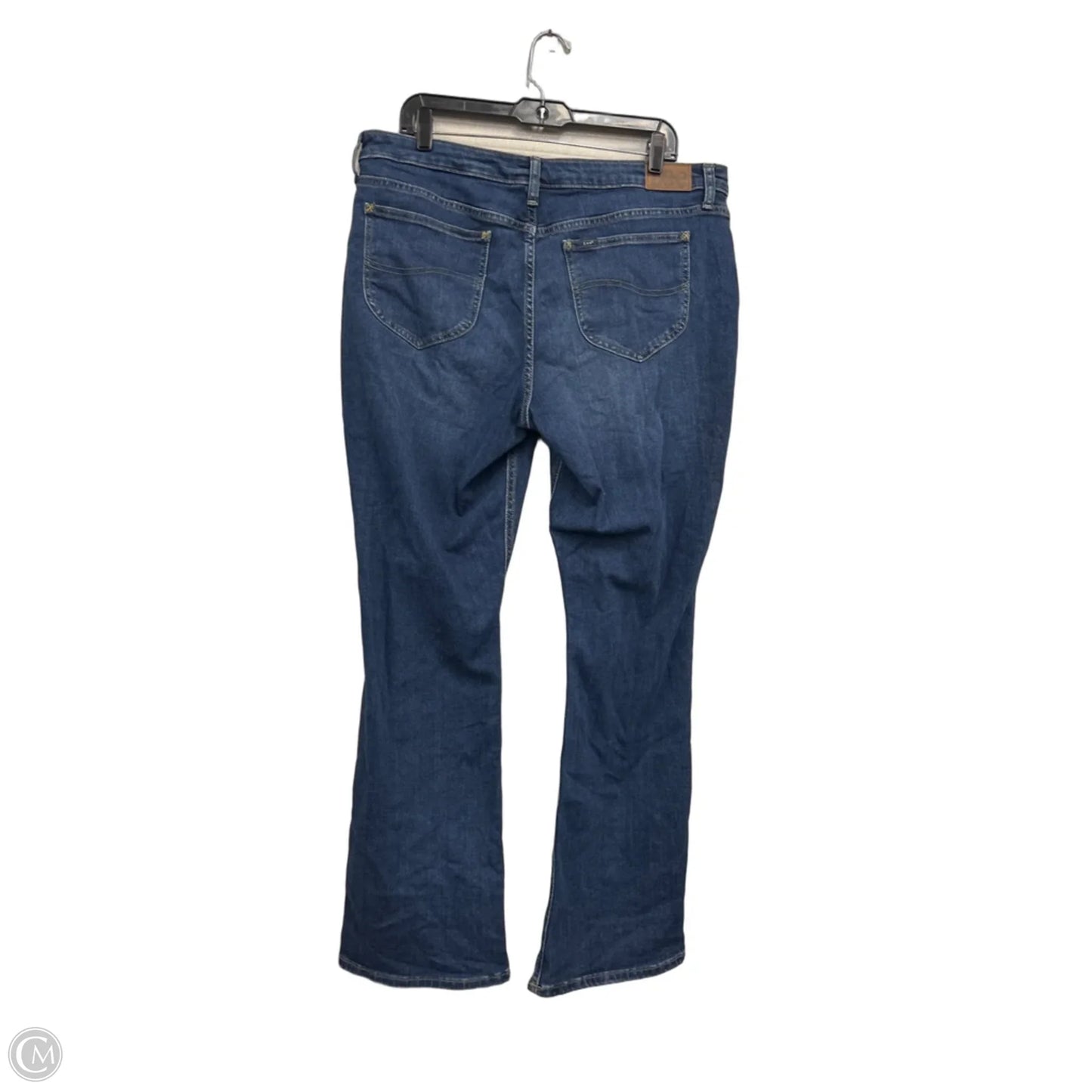 Jeans Boot Cut By Lee In Blue Denim, Size: 18