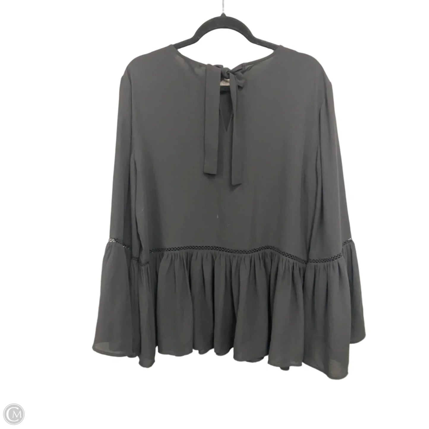 Blouse Long Sleeve By Ann Taylor In Black, Size: L