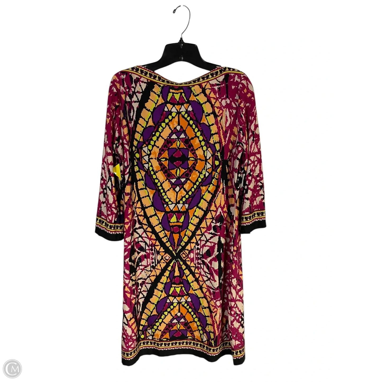 Dress Casual Short By Eci In Pink & Yellow, Size: 8