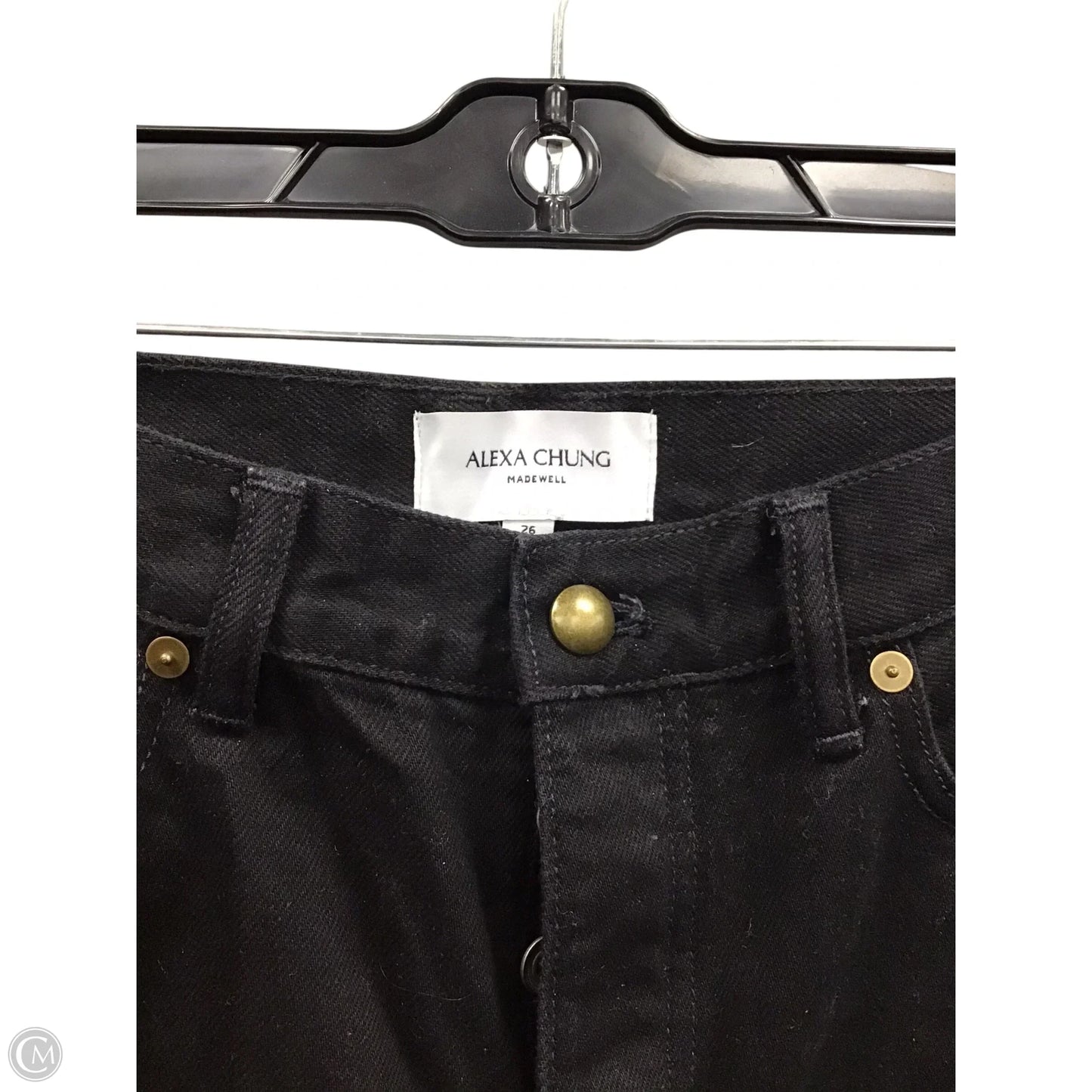 Jeans Straight By Madewell In Black, Size: 26