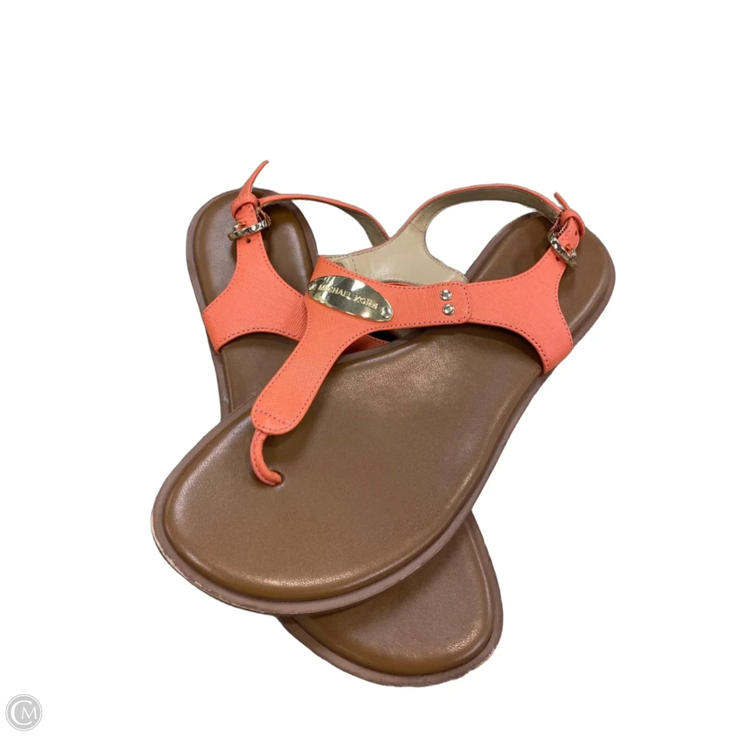 Sandals Flip Flops By Michael By Michael Kors In Orange, Size: 6.5