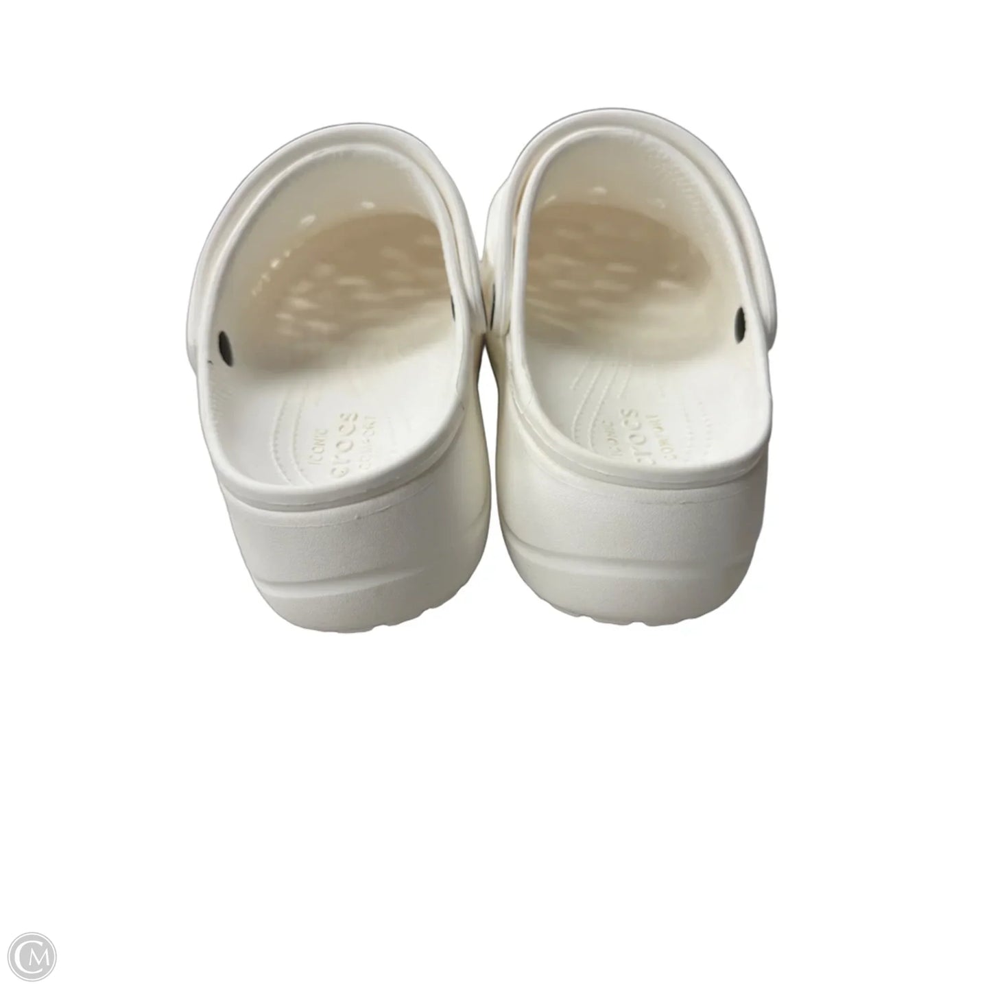 Shoes Heels Platform By Crocs In White, Size: 10