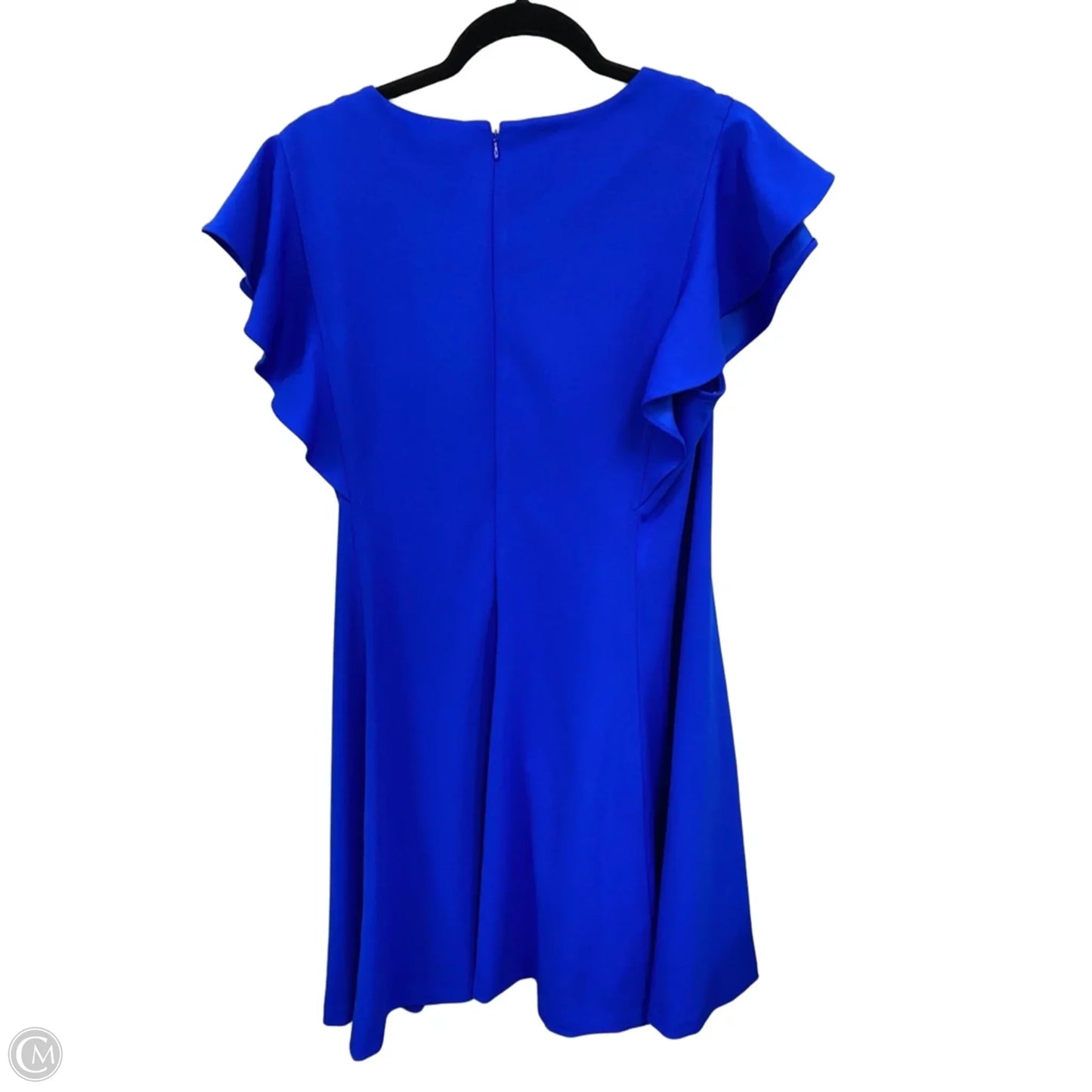 Dress Casual Midi By Andrew Marc In Blue, Size: 14