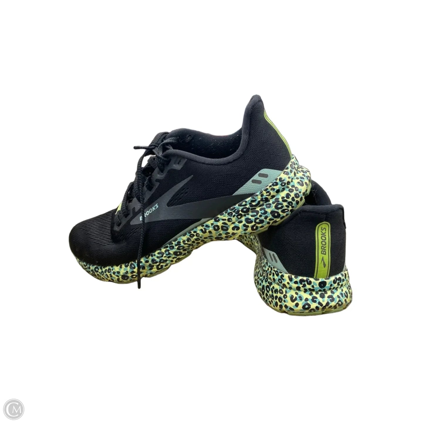 Shoes Athletic By Brooks In Black & Green, Size: 8