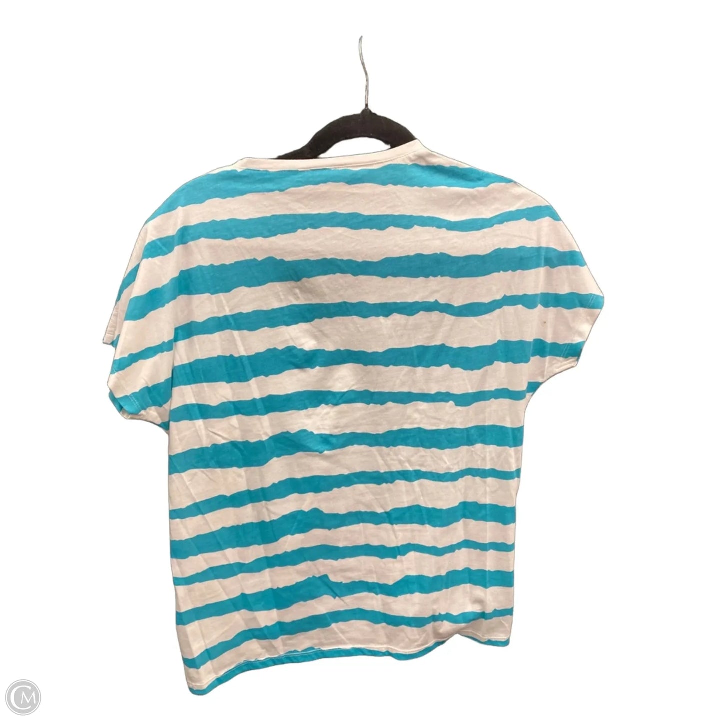 Top Short Sleeve By Clothes Mentor In Blue & White, Size: Xs