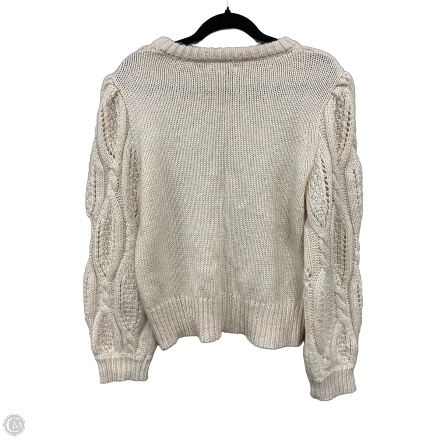 Sweater By Clothes Mentor In Cream, Size: L