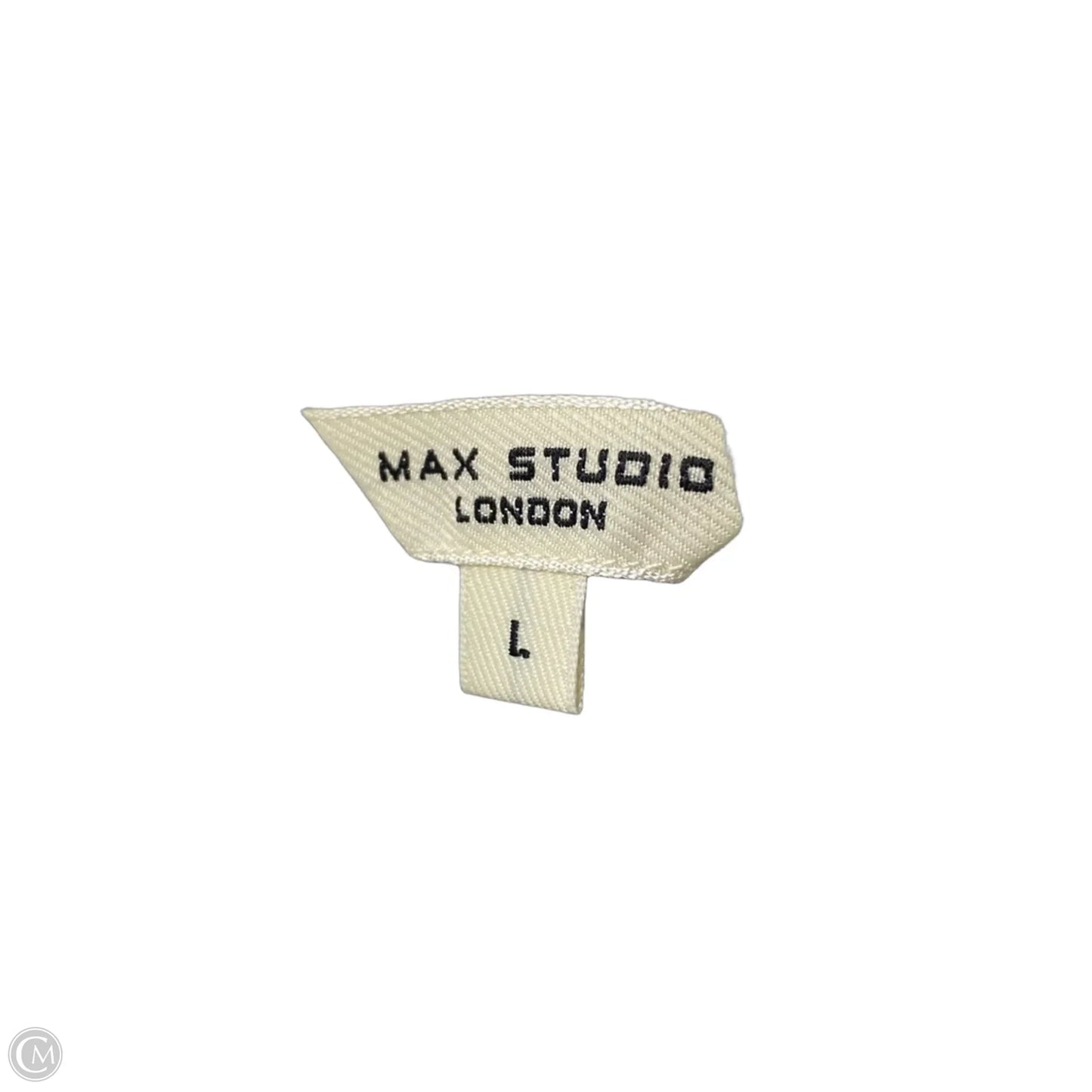 Top Short Sleeve By Max Studio In Black & Cream, Size: L