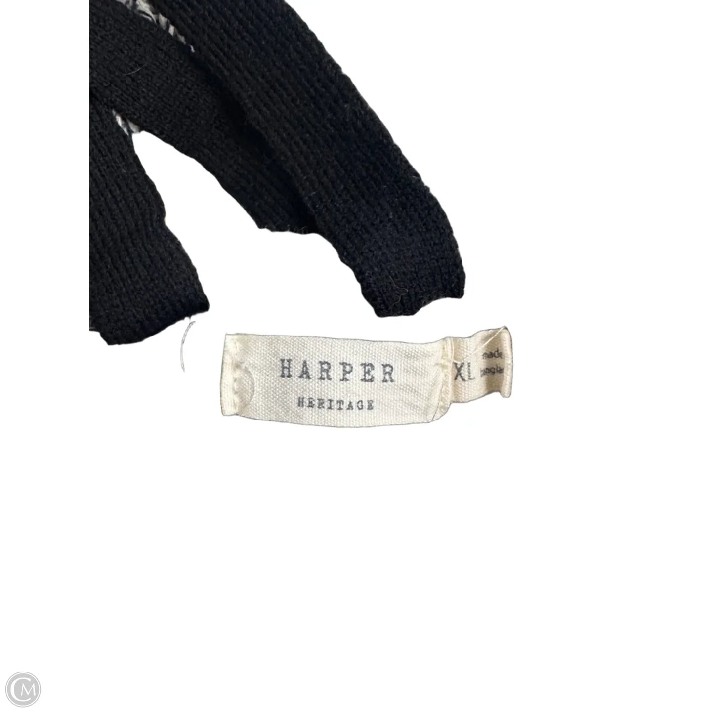 Top Long Sleeve By Clothes Mentor In Black & White, Size: L