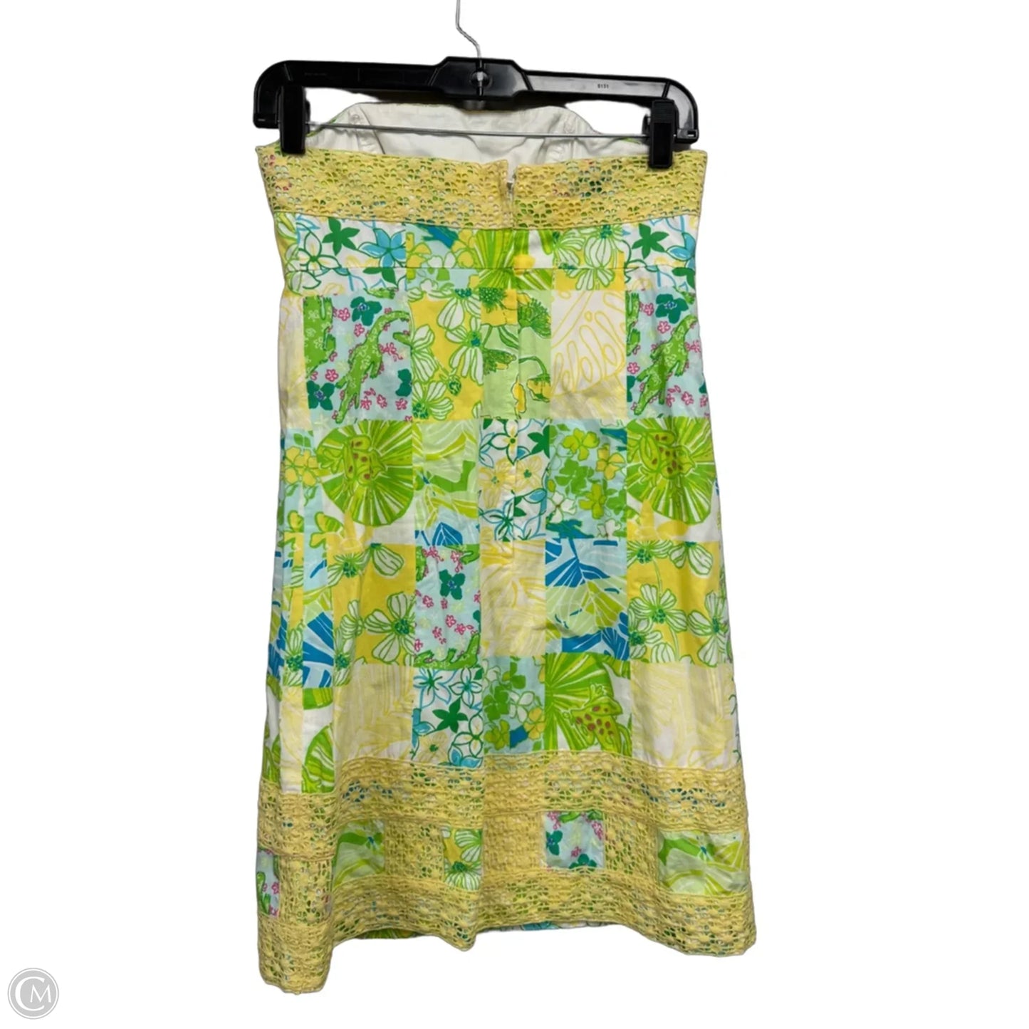 Dress Designer By Lilly Pulitzer In Green & Yellow, Size: 0