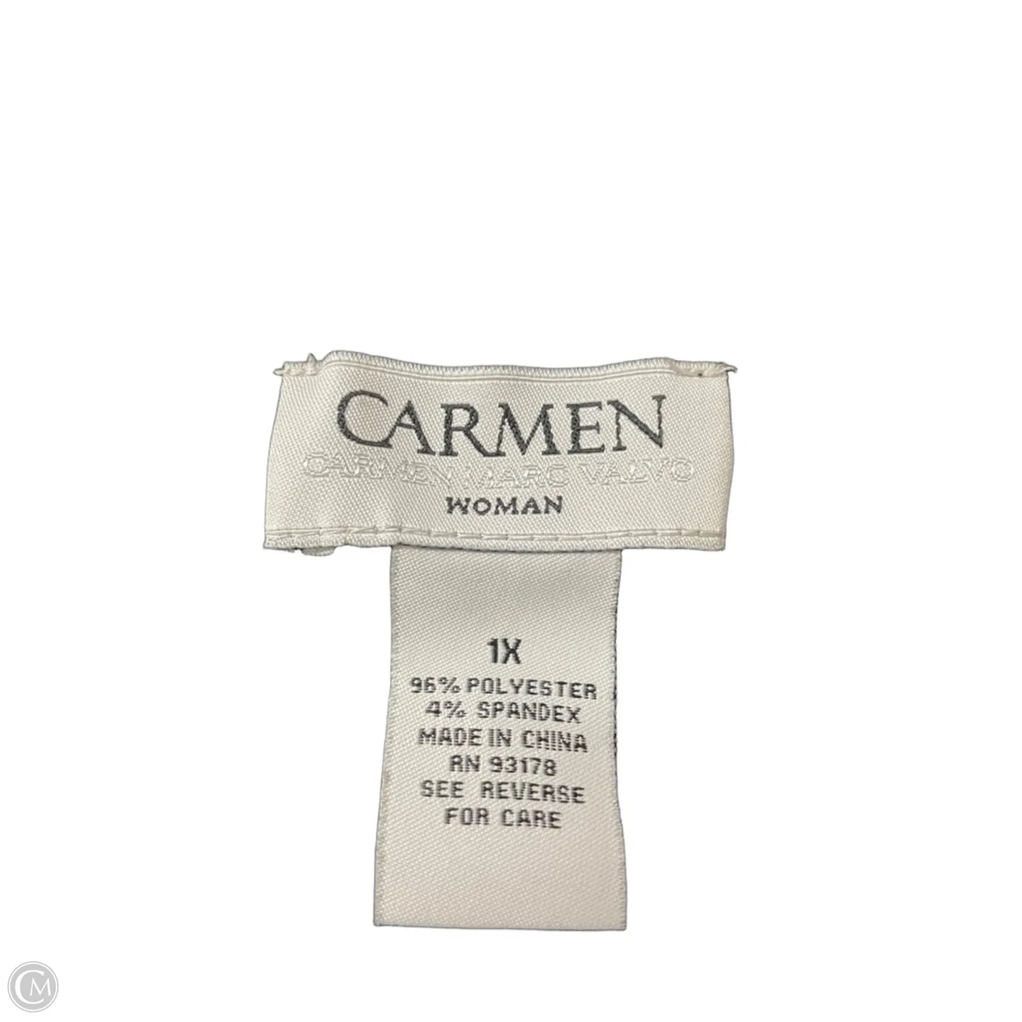 Top Sleeveless By Carmen By Carmen Marc Valvo In Black, Size: 14